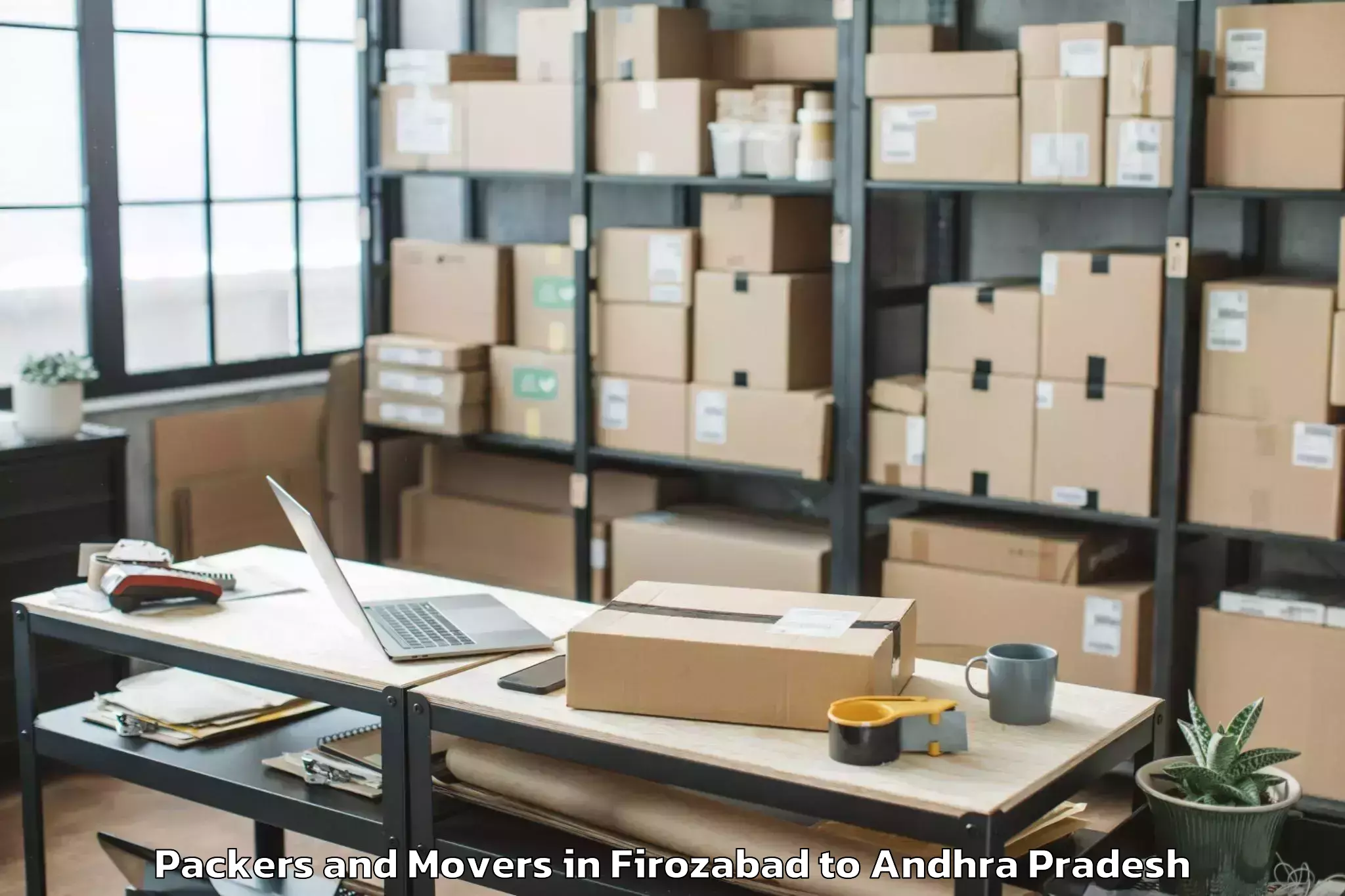 Professional Firozabad to Gangadhara Nellore Packers And Movers